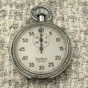 Æs Hanhart German Chromed Stopwatch Seven Jewels Lever Shockproof. c1960's